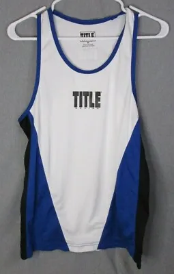 TITLE BOXING Womens Tank Top Muscle Large White/Blue • $19.97