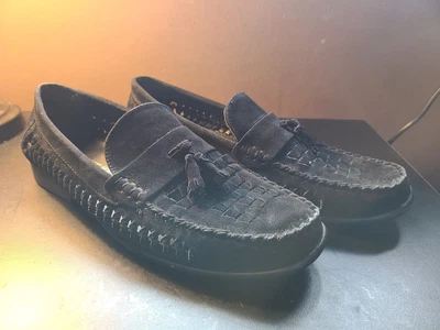 £8 • Buy Brave Soul Black Suede Tassel Loafers - Mens UK Size 10