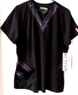$25 • Buy Grey's Anatomy Scrub Top By Barco Active + Spandex Stretch Size L NWT #GVST017