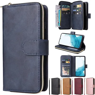 For Samsung S23 S22 S21 S20 FE Ultra S10 S9 Plus Case Leather Wallet Flip Cover • $19.49