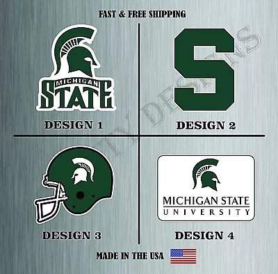 Michigan State Spartans College Football Sticker Vinyl Decal Truck Car Bumper • $4.29