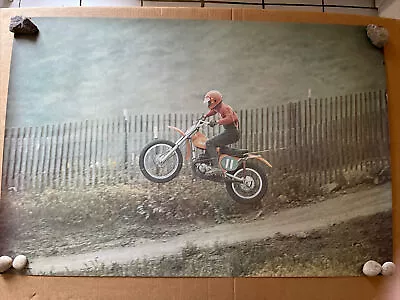 Dirt Bike Motocross Jump Race Original Vintage Poster Dirtbike Rider 1970s • $95.95