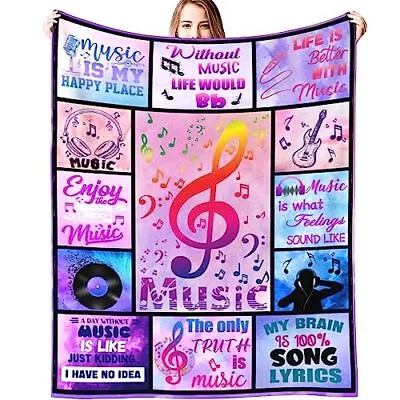 Abstract Music Note With Piano Blanket Flannel Fleece Throw Blankets For Sofa... • $29.40