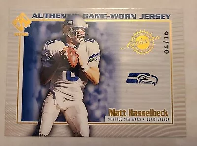 2002 Pacific Private Stock Game Worn Jersey #111 Matt Hasselbeck 4/16! Seahawks  • $9.99