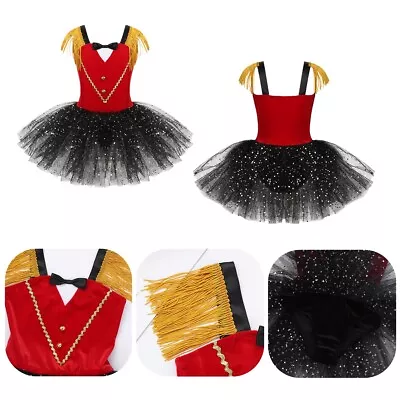 Girls' Christmas Halloween Party Circus Ring's Master Tutu Dress Dance Costume • $21.24