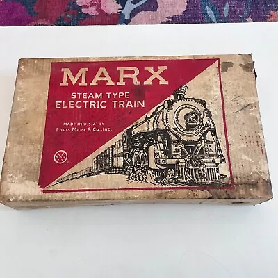 VTG Steam Type Electric Train Set Marx 14755 Engine & 3 Cars Tender NYC Rough • $39.99