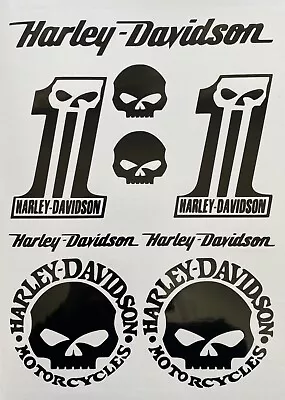 Harley Davidson Stickers Set Gloss Black • $25