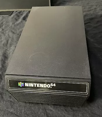 Vintage Nintendo 64 Game Storage Case Black 12 Cartridge Holder N64 Box Shelf 2 • $49