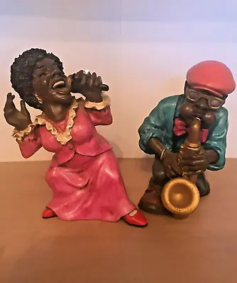 Vintage Shudehill  Ethnic Jazz Band Figurines - Singer - Sax Player • £34.99