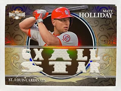 2013 Topps Triple Threads MATT HOLIDAY Combo Relic Sepia 5/27 St.Louis Cardinals • $14.99