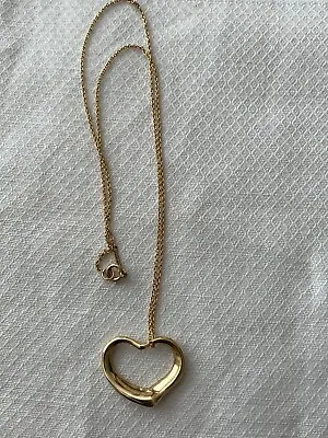 Tiffany & Co. Elsa Peretti Open Heart 16 In Necklace  18k... • $610