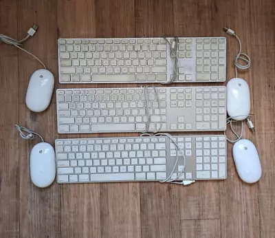 Lot Of 7 Apple Wired Keyboard + Mice (As Is / For Parts) • $10