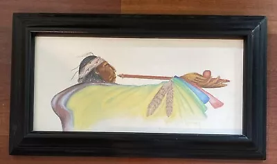 Vintage Native American Navajo Indian Drawing Painting Signed Martinez • $185