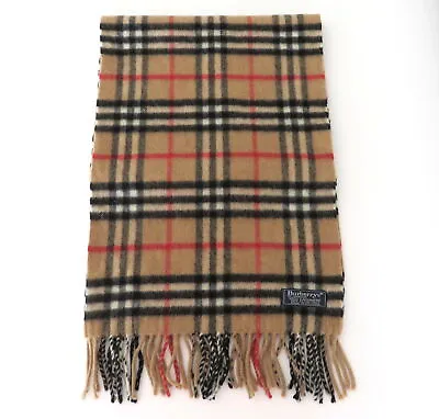 £103.97 • Buy Burberry Archive Beige Check Cashmere Scarf
