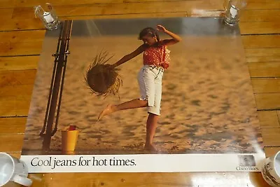 Vintage 1980s Original LEE JEANS Clothing Store Advertising Poster Sign 28 X22  • $19.95