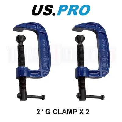 US PRO Tools G Clamp Set 50mm 2 Inch Clamps 2pc 2679 • £5.83