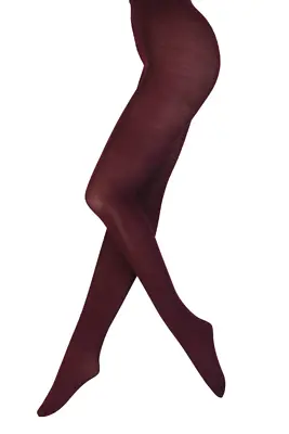 BestSockDrawer LENORE Dark Purple Merino Wool Warm Women's Tights Size S-XL • $18.90