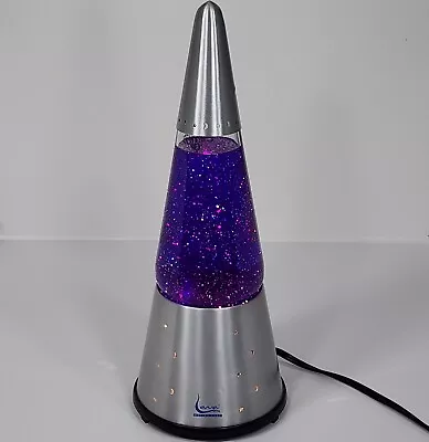 Vintage 90s Lava Lite Motion Glitter Lamp Starlight Base Star Moon Purple Wizard • $104.99