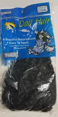 Vtg Maxi Curly Doll Hair Black 4 Oz Sealed Bag Maxwell Covers 5.7 Sq Ft  USA • $5.97