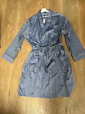 New M&S Autograph Striped Pure Cotton Lightweight Dressing Gown  Sz XXL • £15