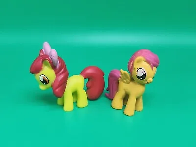 My Little Pony Apple Bloom & Scootaloo Toy Mini Figure Lot MLP FiM Orange Yellow • $6.99