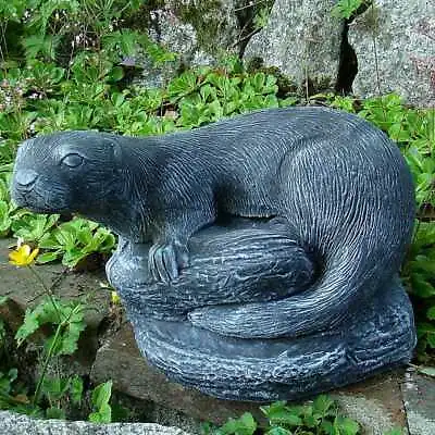 Classic Life Size Otter Garden Ornament  - Handmade By Pixieland (Stone) • £50