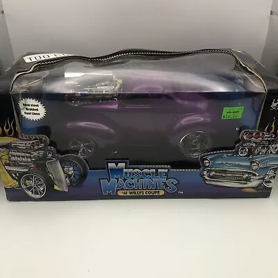 Muscle Machines 1:18 Scale Die Cast Car 2003 - Purple '41 Willys Coupe • $54.99