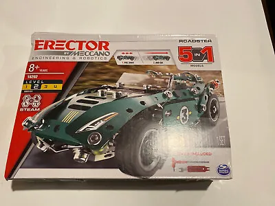 Erector By Meccano Roadster 18202 Level 2 Novice Steam 5 In 1 Models Green  • $47.19