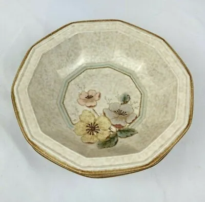 2 MIKASA AVANTE SOUP/Cereal BOWL FE 902 FIRENZE Japan Floral Oven To Table • $31.97