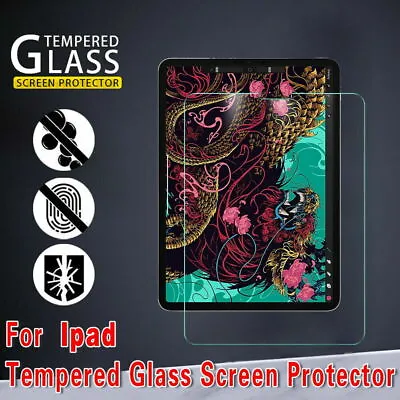 9H Tablet Tempered Glass Film Screen Cover Protector For IPad/Mini/Air/Pro • £4.96