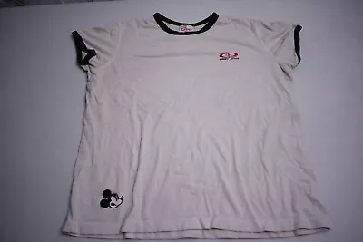 VTG Walt Disney World Active White Retro Embroidered T Shirt Size XL USA Made • £6.75