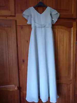 A-line V-Neck Floor-Length Chiffon Junior Bridesmaid Dress - Size J6 • £12.50