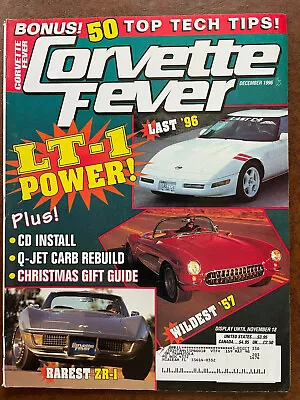 CORVETTE FEVER Magazine Chevrolet Chevy December 1996 LT-1 ZR-1 Q-Jet Carb • $3.99