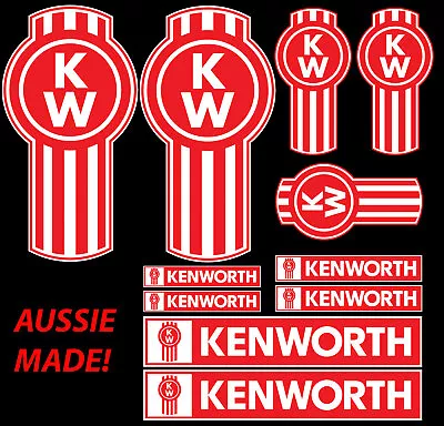 11 X KENWORTH Truck Emblem Decal Sticker Pack Dash Bullbar Bonnet Semi Trailer  • $13.99