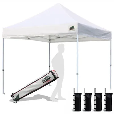 10x10 White Commercial Ez Pop Up Canopy Outdoor Folding Gazebo Event Vendor Tent • $179.99