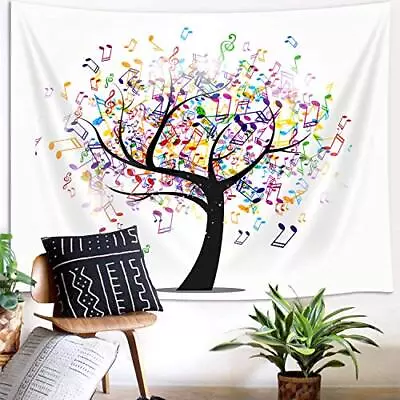  Music Tree Tapestry Musical Note Small Tapestry Wall Hanging 60.00  X 40.00  • $22.69