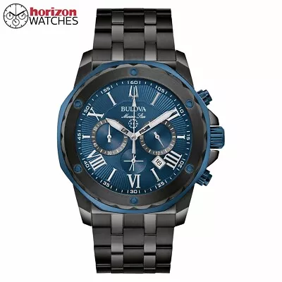 Bulova Marine Star Chronograph Stainless Steel Quartz Men's Watch - 98B410 • $165