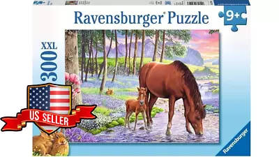 NEW & SEALED Ravensburger 13242 Serene Sunset 300 Pc XXL Horse Jigsaw Puzzle • $28.95