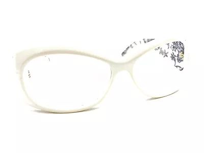 Gucci Vintage White Floral Oval Large Sunglasses Frames 135 Italy Designer • $99.99