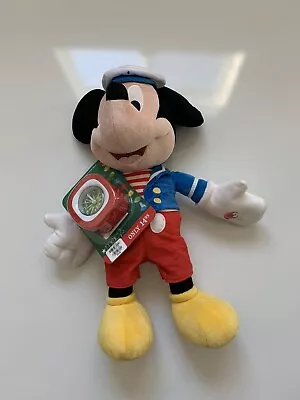 New With Watch Macys Disney Talking Mickey Mouse Plush Sailor 20” Stuffed 2009 • $35