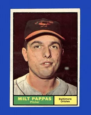 1961 Topps Set-Break #295 Milt Pappas EX-EXMINT *GMCARDS* • $0.79