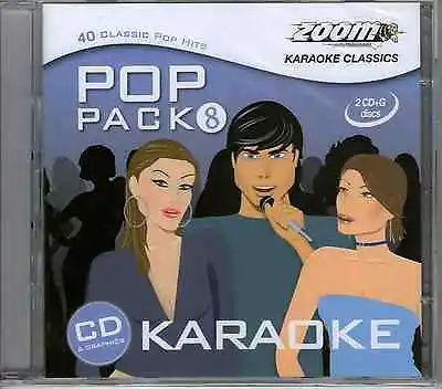 Zoom Karaoke Pop Pack 8 CDG Disc- Lady Gaga JLS Glee Cast Rihanna • £7.95