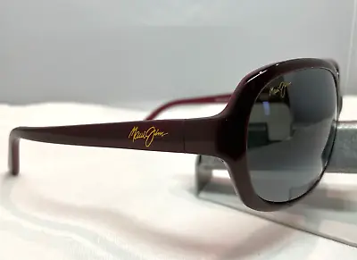 Maui Jim Rainbow Falls Mj 225-04 Dusty Rose Red W/ Grey Polarized Sunglasses 9 • $140