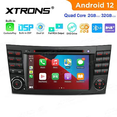 7  Android 12 Car Stereo DVD GPS Sat Nav Radio Head Unit For Mercedes-Benz W211 • £149.99