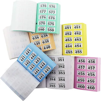 1000 Raffle Tickets Coloured Borders Unique Serial Numbers Security Coded • £4.59