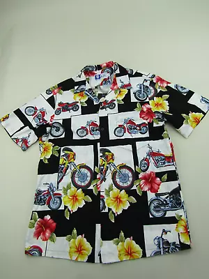 RJC Hawaiian Shirt Mens Large Button Down Motorcycle Aloha Short Sleeve Floral • $17.09