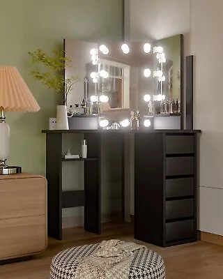 Makeup Vanity Desk Set With LED Lighted And Drawers Dressing Table For Bedroom# • $158.99