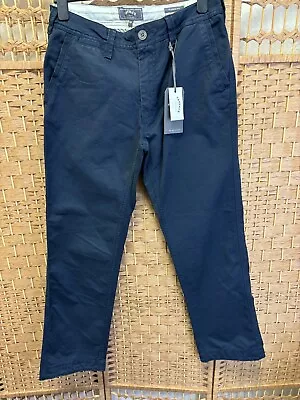 Mens Fatface Coastal Chino Trousers 32s New With Tags NAVY 5BMA • £16.95