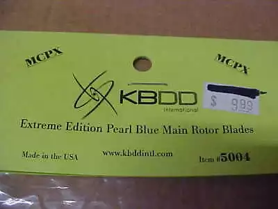 KBDD 5004 = PEARL BLUE MAIN ROTOR BLADES FOR BLADE MCP X  (NEW) • $7