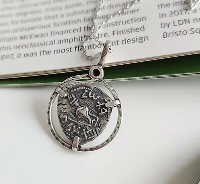 Women 925 Sterling Silver Vintage Baroque Money Coin Pendant Necklace 15-17  • $18.50